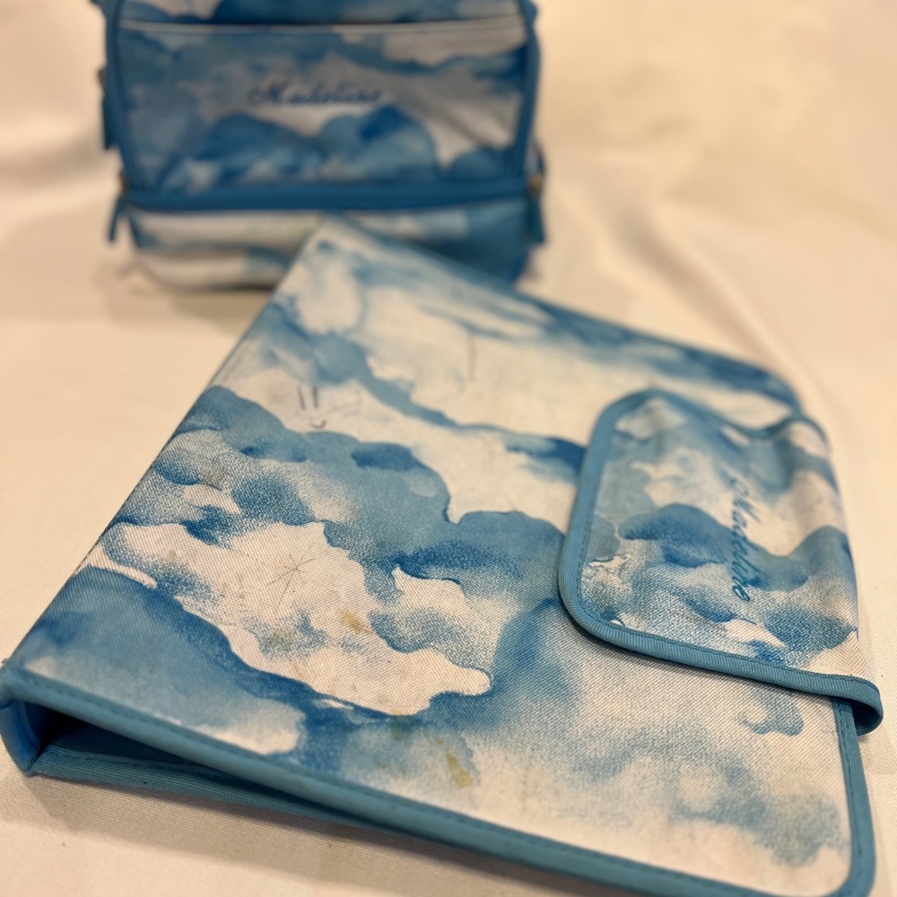 Pottery Barn Kids Cloud Binder & Lunch Bag Set | Monogrammed “Madeline”
